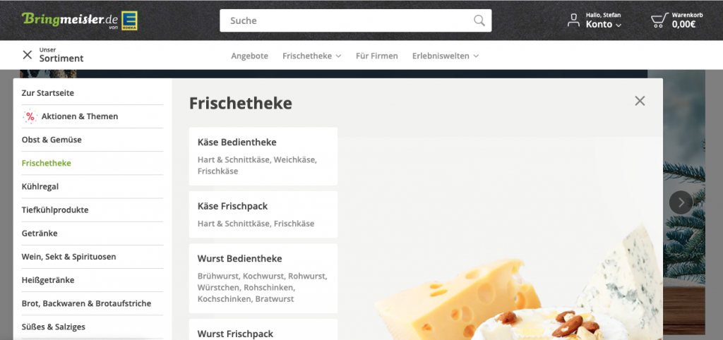 Homepage von Bringmeister