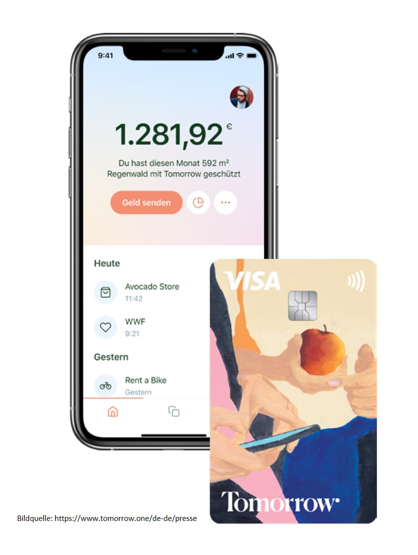 App und Karte von Tomorrow Bank